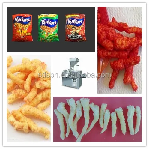 CE full automatic kurkure cheetos corn curls snacks production line