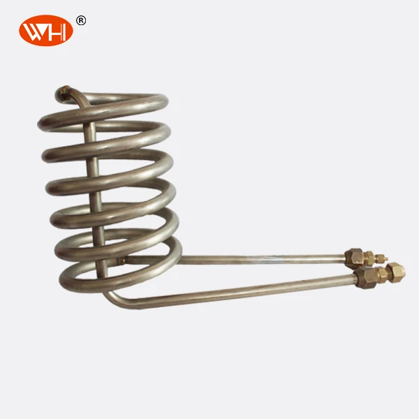 OEM-design 316l coil shell and tube heat exchanger, cracking tank with steam heating coils for beer cooling coil pipe