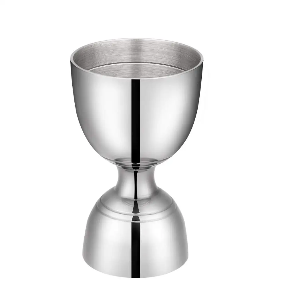 Double Cocktail Bar Jigger, 18/8 Stainless Steel Bell Measuring Jigger - 1 oz x 2 oz