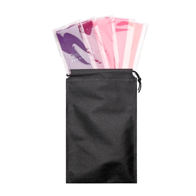 Custom Logo Portable Flat Non-Woven Drawstring Bag for Gym Traveling