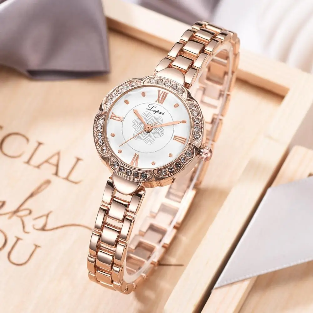 
Lvpai Brand Luxury Women Dress Watches Set Fashion Geometric Bangle Bracelet Quartz Clock Ladies Wrist Watch Rose Gold Watches 