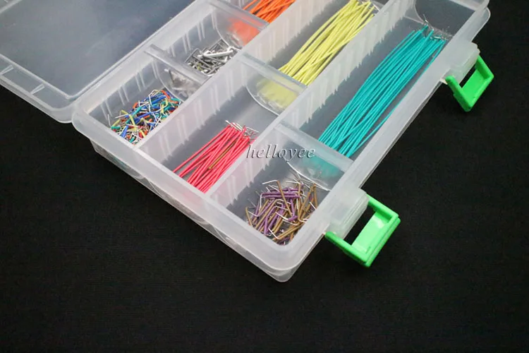 350 Piecies Preformed  Breadboard Jumper wires Kit 14 Length Assorted  U Shape Jumper Wires For Breadboard And Prototyping