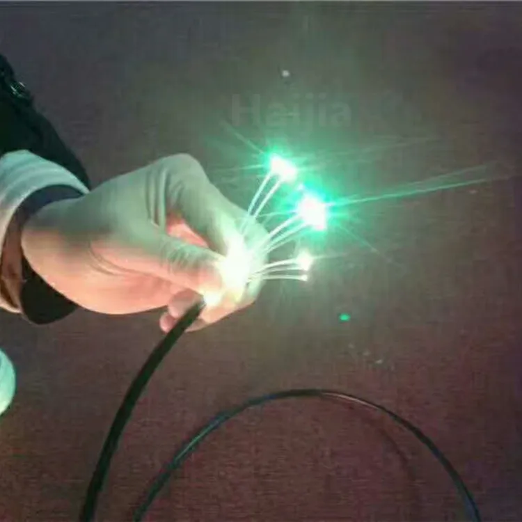 clear jacket or black jacket end luminous plastic pmma multistrand fiber optic