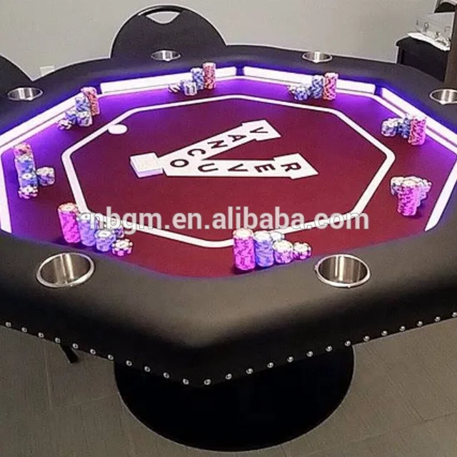 
Deluxe 60 inch Round Casino Poker table with solid Wood Leg 