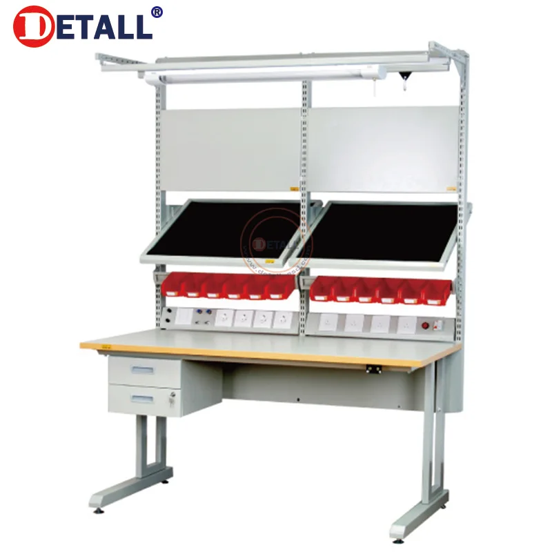 Detall ESD Adjustable anti static desk workbench for lab