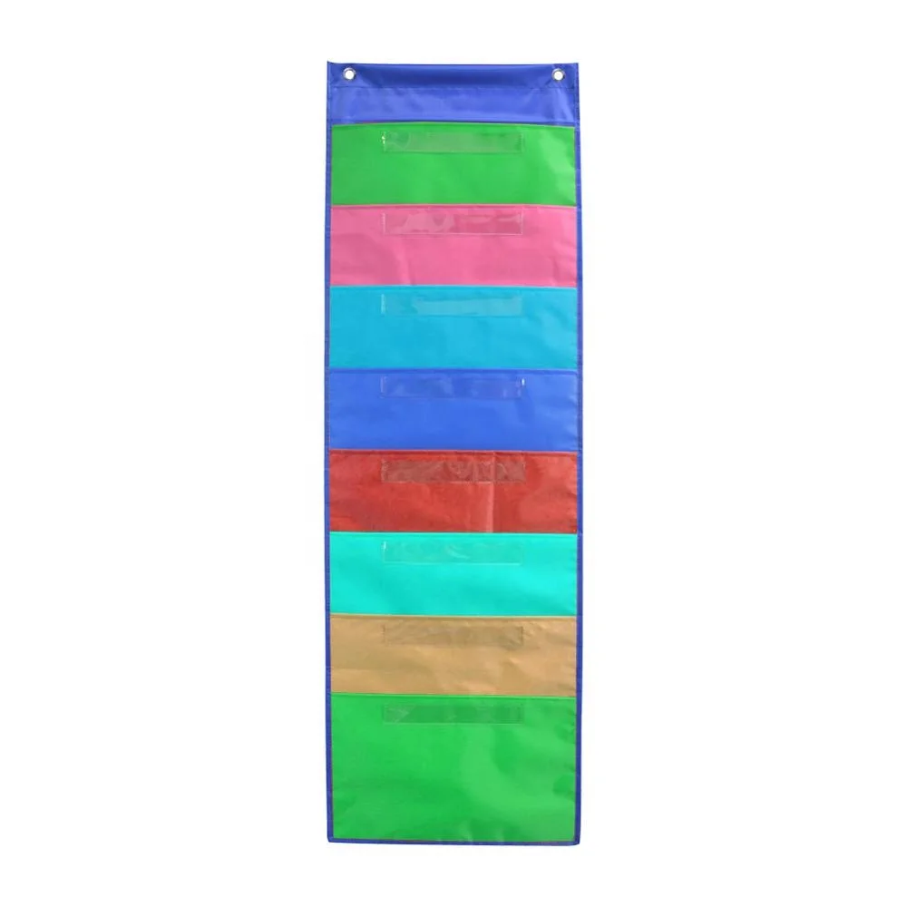 Wall Hanging Pocket Chart Office File Organizer 8 pockets