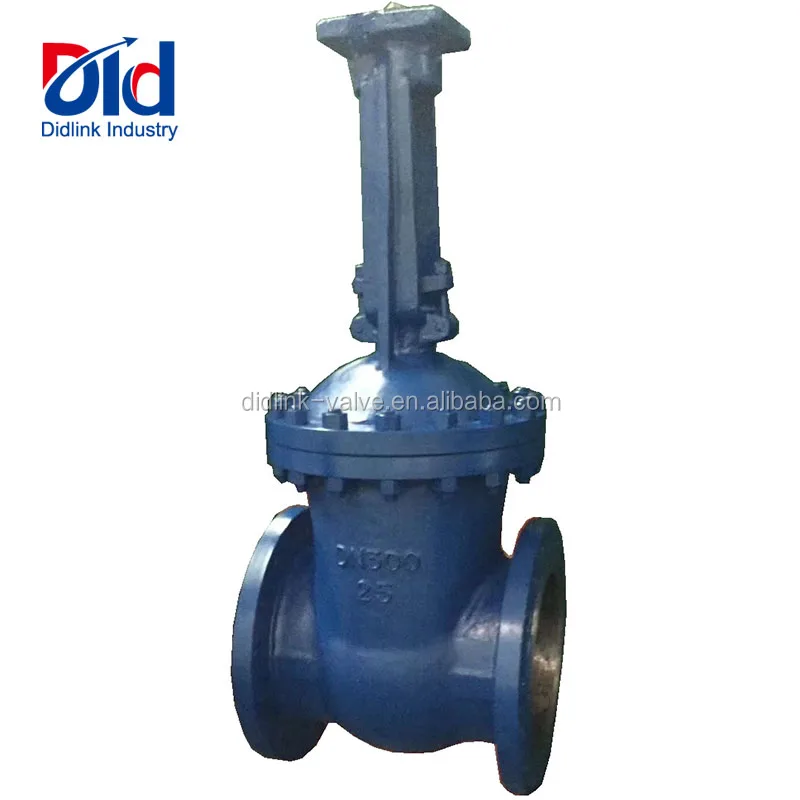 Cast Iron DN300 PN25 Long Non-Rising Stem Ball Body Direct Buried Underground With Flanged Through Water Oil Gas Gate Valve