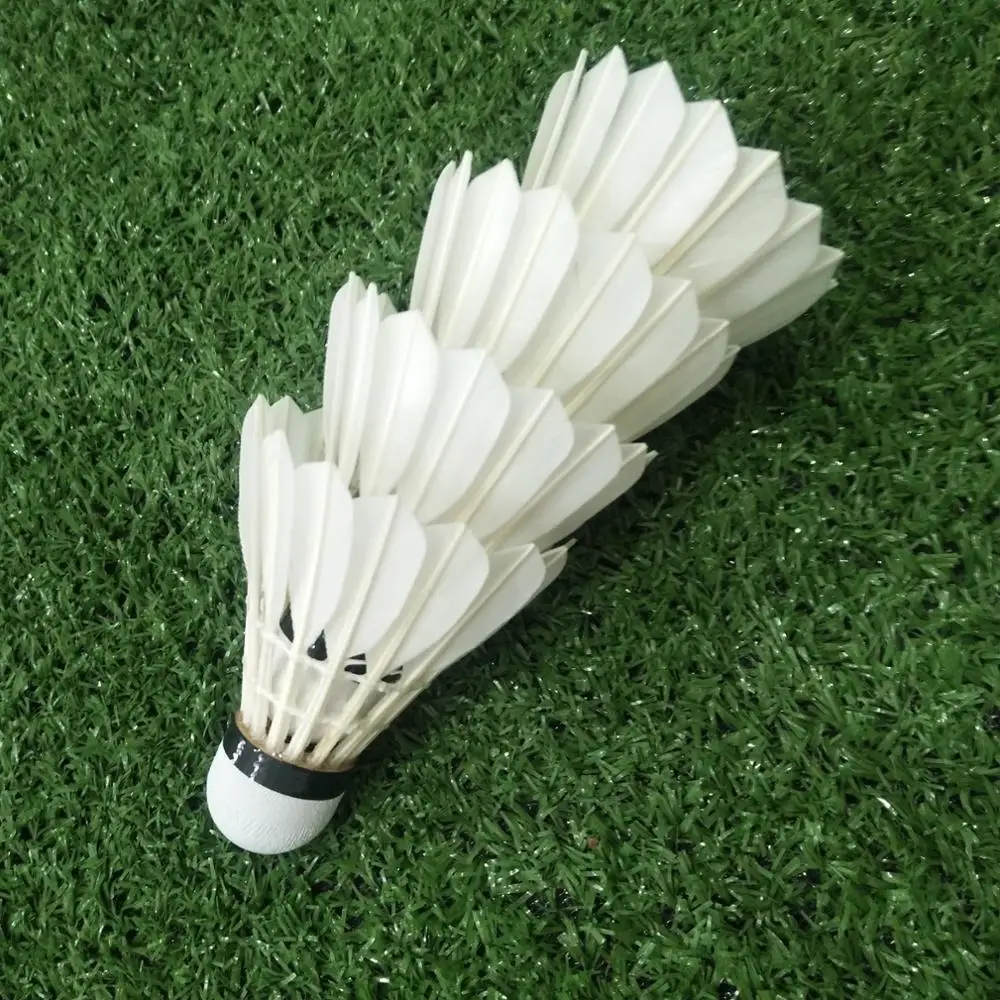 Бренд Lingmei, 80 белых гусиных перьев, Волан для бадминтона, самые прочные Шаттлы