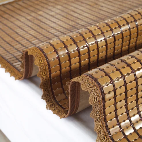 Bamboo foldable bed with mattress cooling bamboo polymer bed mattress