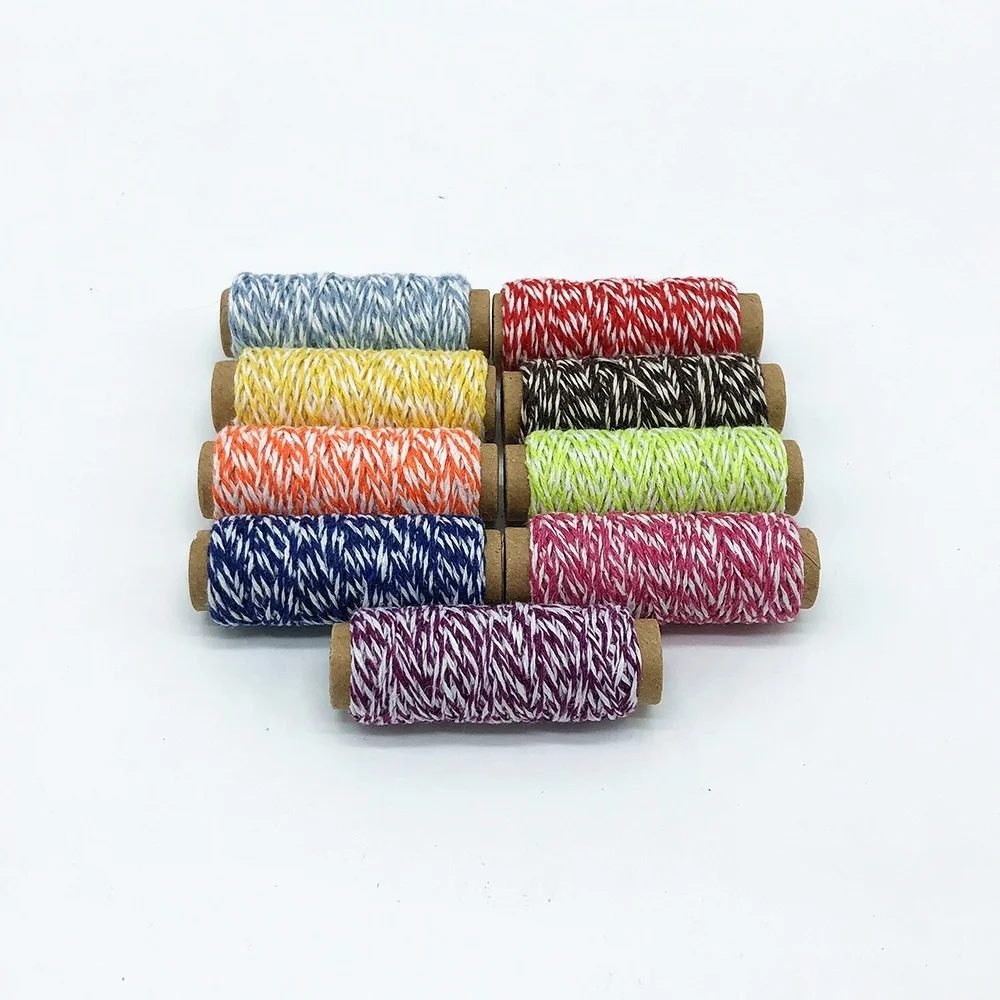 
Double color cotton bakers twine bag string OEM rope set 