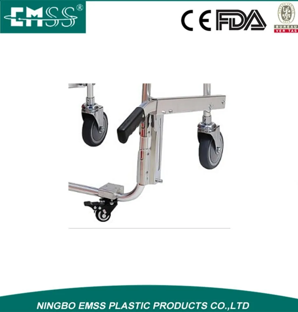 
Wheeled Stretcher Climbing stair stretcher with foldable footrest 