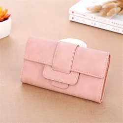 New Design Women Long Retro Fashion PU Leather Wallet