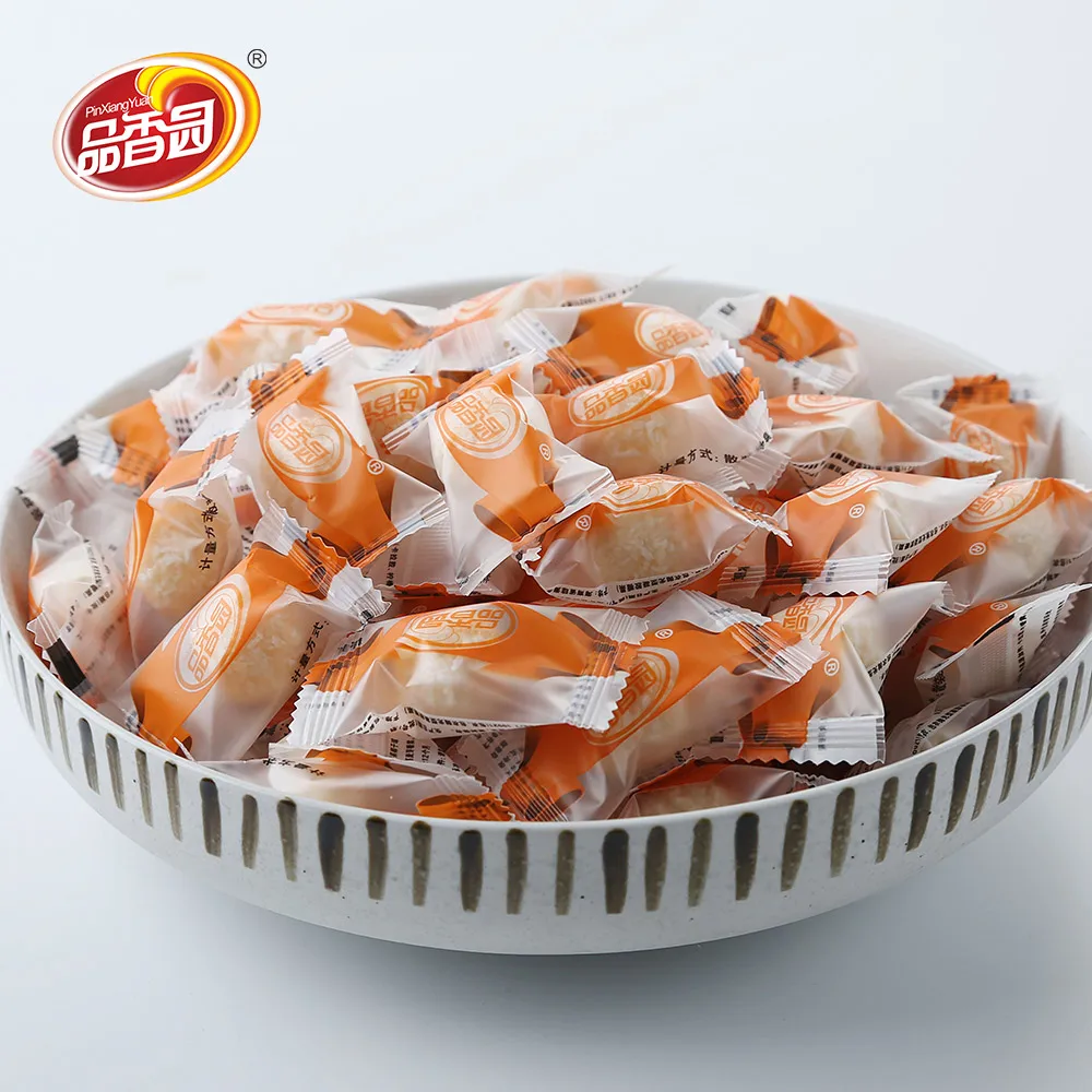 Ball Shape Mango Jam Center Filled Coconut Coated Soft Gummy Candy