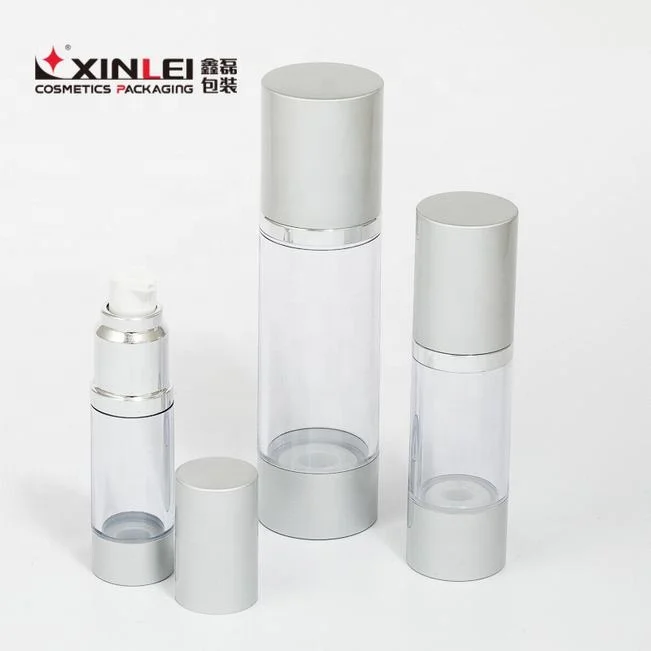 
Cosmetic packaging pump airless aluminum spray bottle 100ml matt plastic bottle 