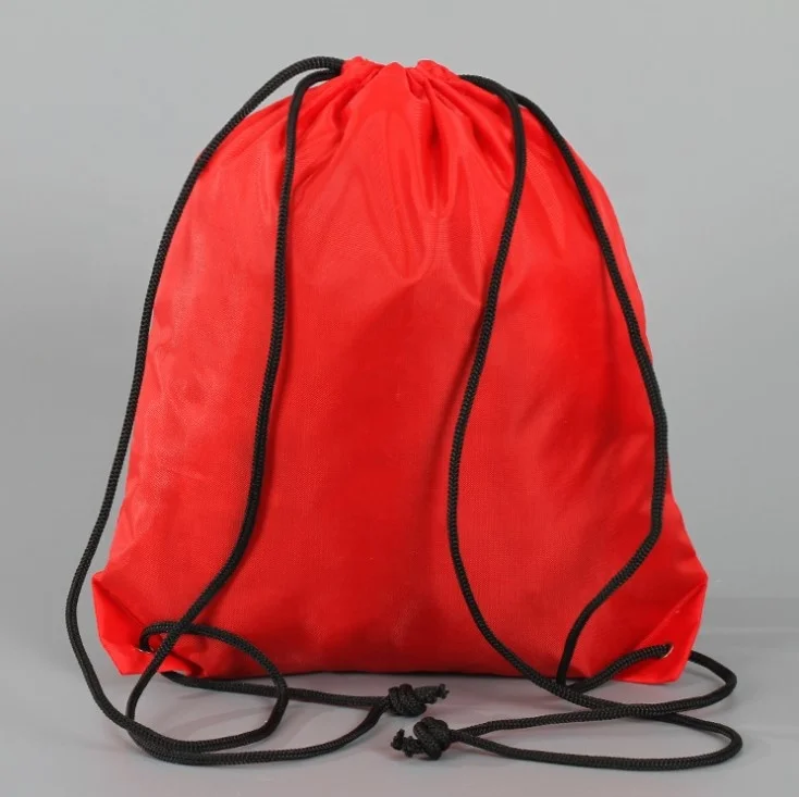 
Cheap custom logo sports backpack 210D polyester drawstring bag printing draw string bag for promotional 
