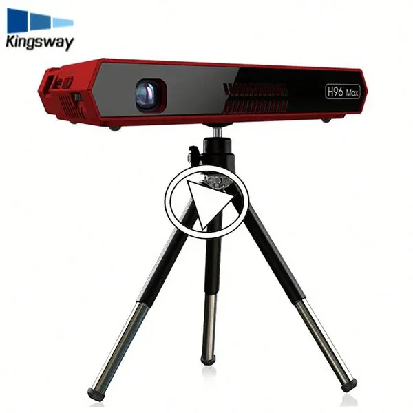 Original manufacturer H96 Max mobile android 2.4G/5G Wifi dlp 1080P hd mini smart projector from Kingsway factory