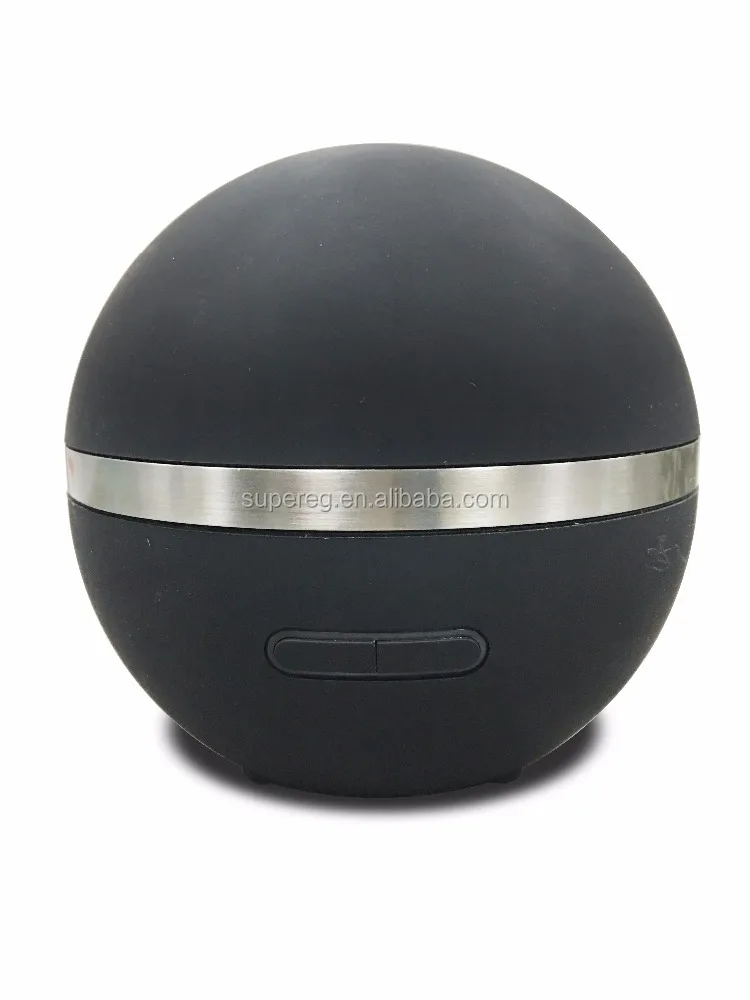 
200ml Wooden Grain Ultrasonic Mini Round Ball Metal Stainless steel Circle Around New Air Essential oil Diffuser Unique Design 