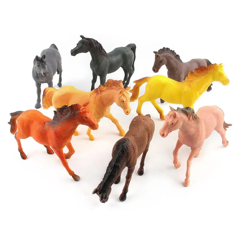 8 Pcs Plastic Horse Figures-North America Andalusian Mare Toy Figure Mini Horses Action Figure