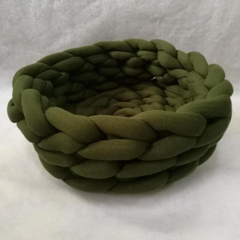 
Pet bed round Arm Knitting Cotton tube for soft dog blanket 