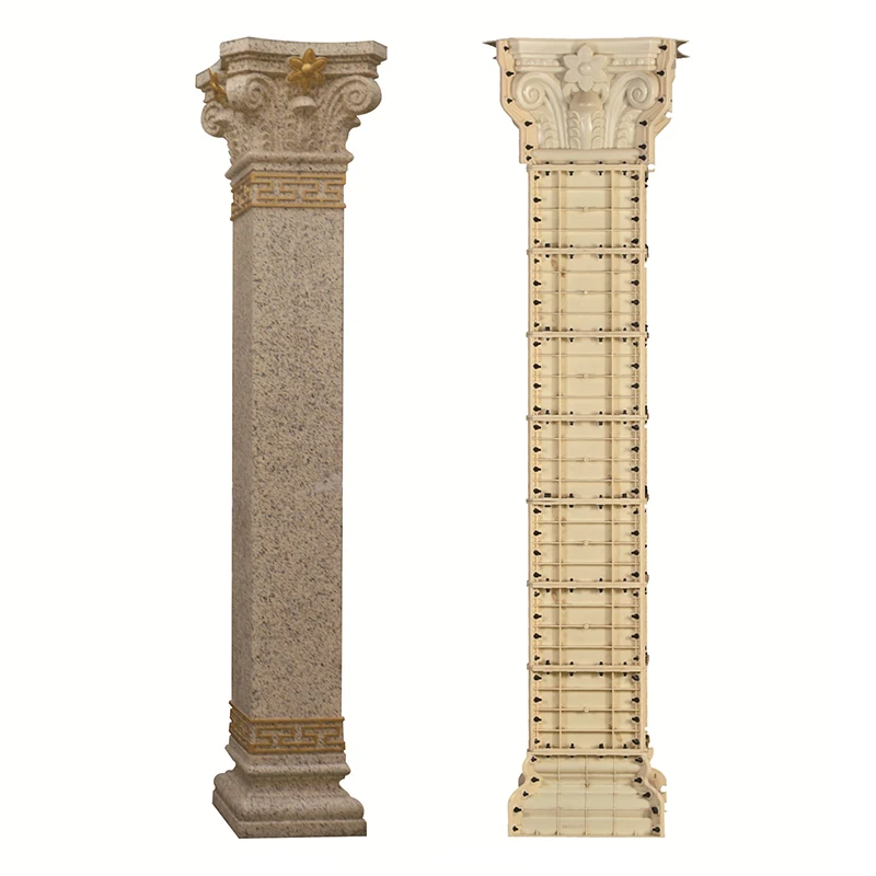 Factory price 35cm x 370cm plain square roman pillars column concrete molds for sale