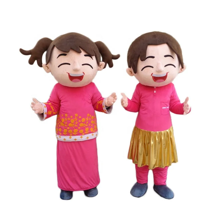 Взрослый плюшевый костюм-талисман для мальчиков и девочек, Малайзия