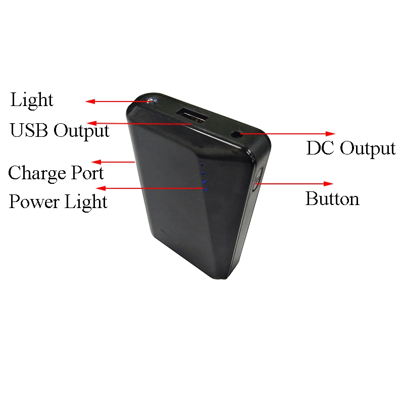 New customized small rechargeable power bank 5V 3.7v18650 7500mah  Lithium battery pack for power bank