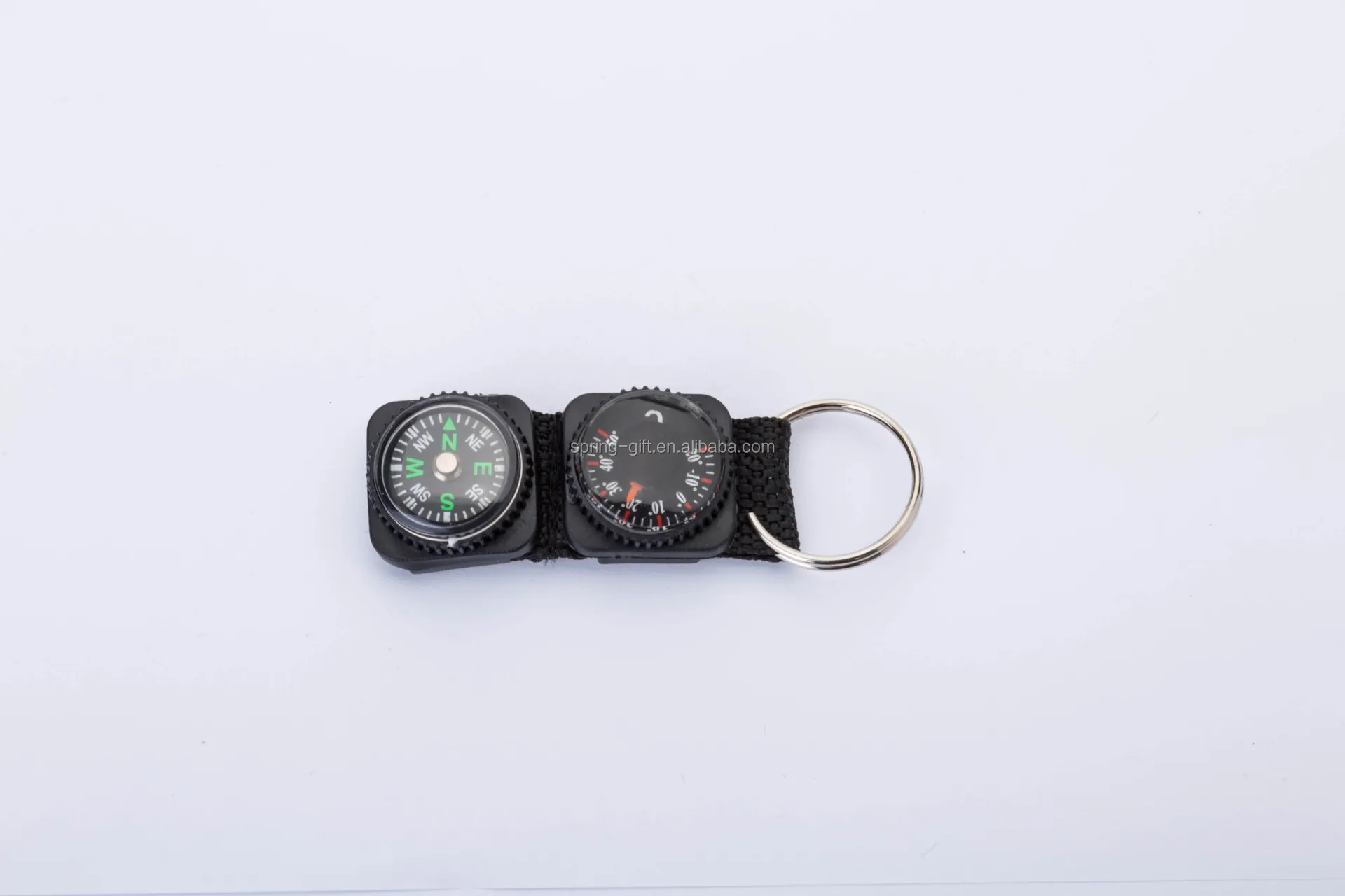 New Arrival Ribbon thermometer compass /Lanyard compass keychain