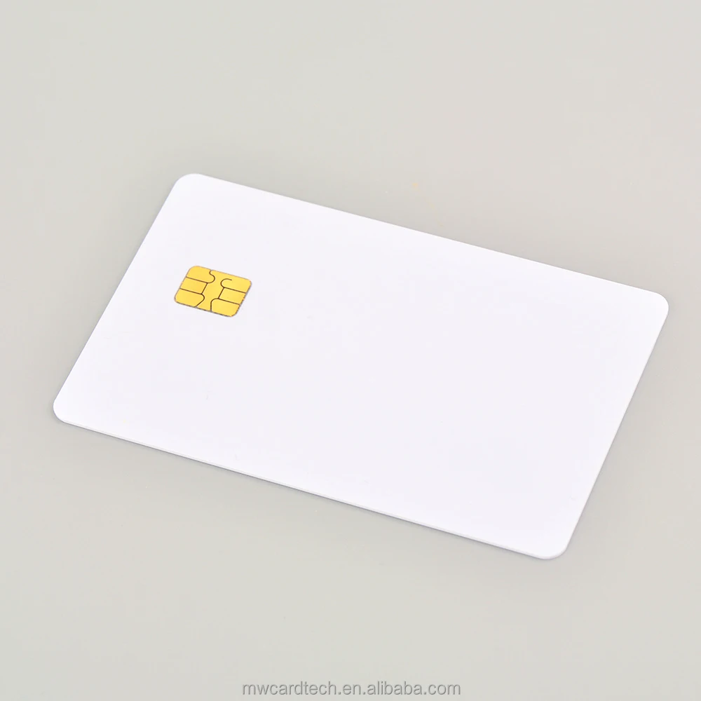 Wholesale Blank SLE4442 FM4442 Smart Chip Card White card Contact printing card
