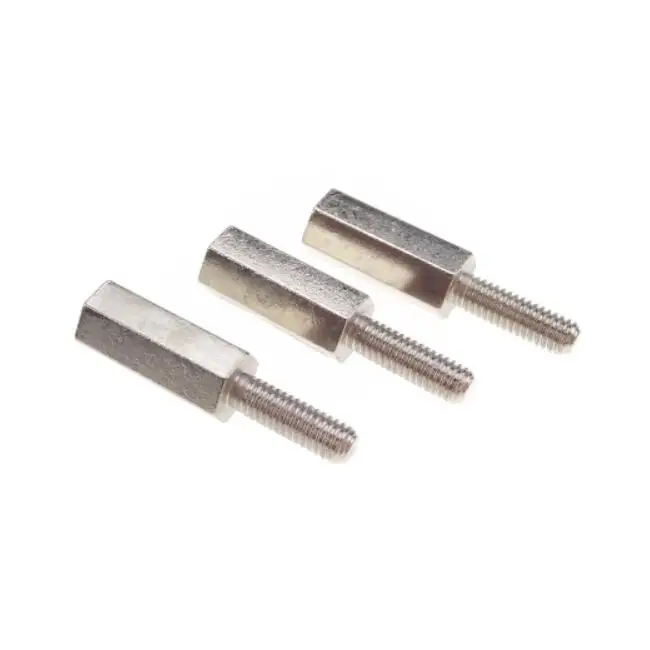 Латунные шестигранные распорки, наружная и внутренняя резьбы, никелевая отделка, крепежи M3 для сборки ПК