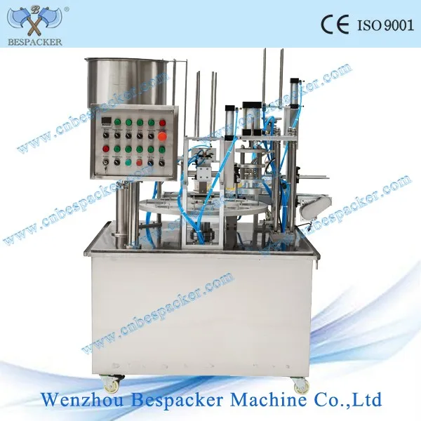 Автоматическое кубок наполнения и запайки пластиковой крышкой с закачки газа