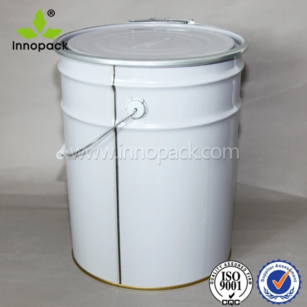 Innopack 18L Steel Pails, 18lt Metal Bucket with Lever Ring Lock Lid