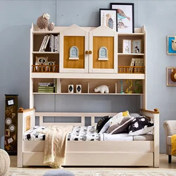 Bisini European Style Kids Combination Bed, Children Bunk Bed With Storage Cabinet  BG700014