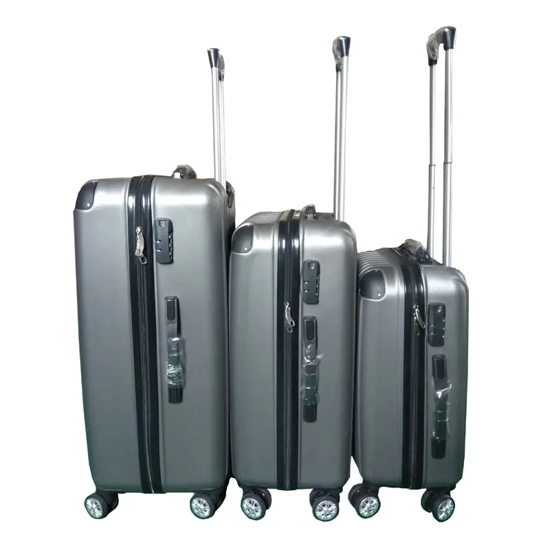 Hard shell abs pc trolley suitcase big capacity luggage 3pcs travel luggage bags set