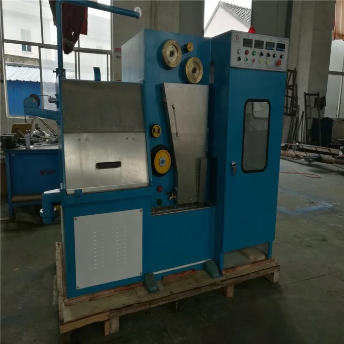 Continuous copper fine wire drawing machine with annealer