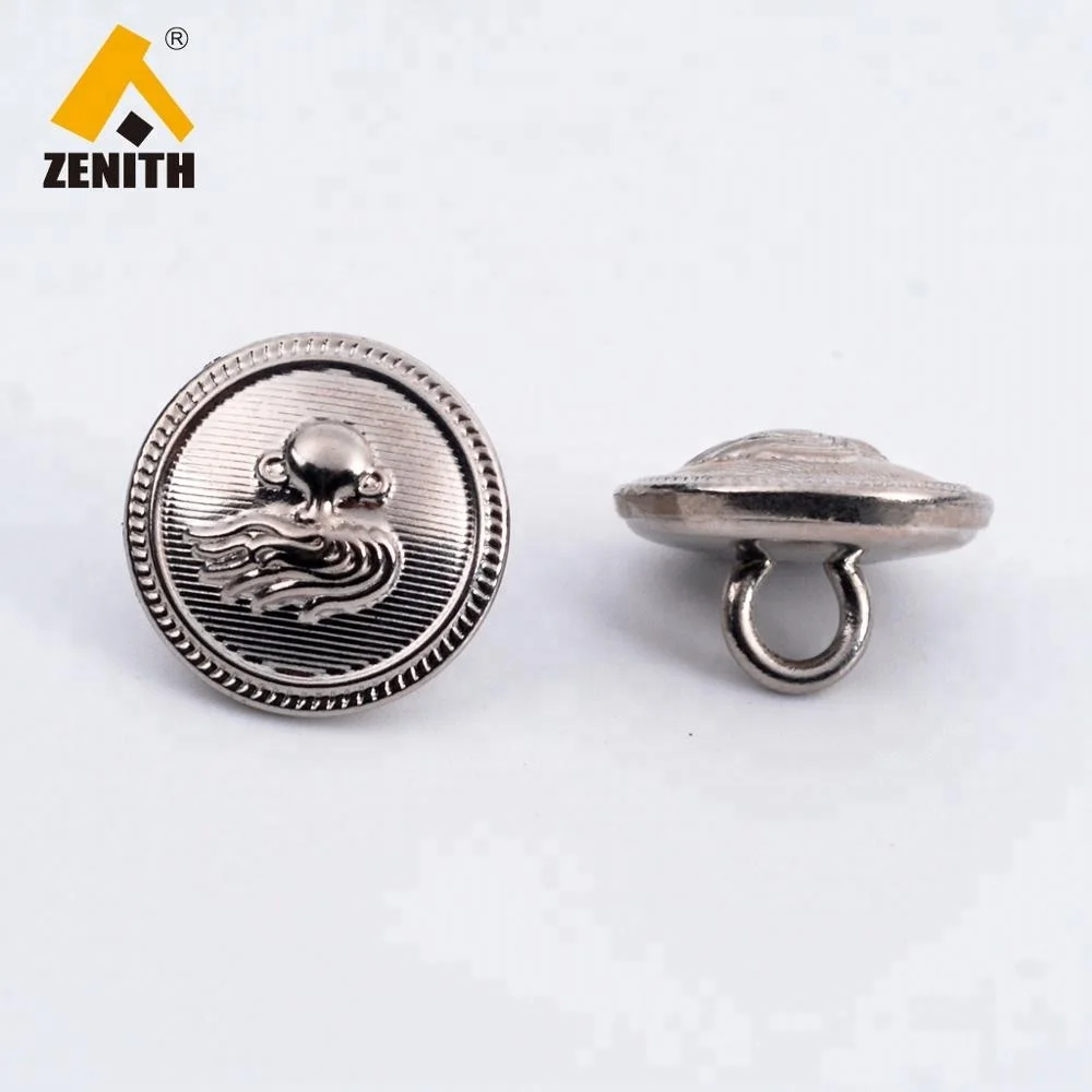 Custom Logo Loop Sewing Brass Shank Button Shank Gold Sewing Button for Coat BM10225