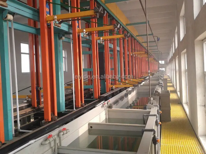 Feiyide Automatic Rack Nickel Chrome Plating Production Line with Electroplating Tank