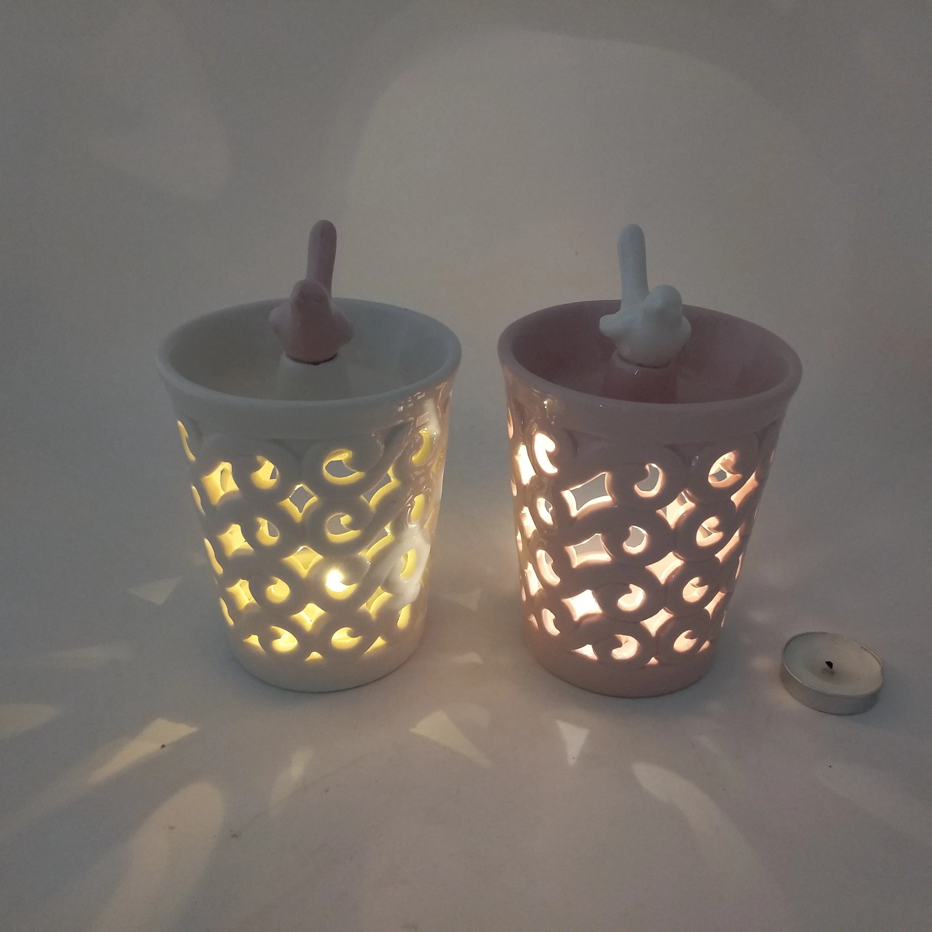 Ceramic Aroma Lamp Furnace Candle incense Burner with Bird