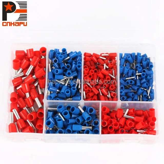 Customized Colors 22~12AWG Wire Copper Crimp Connector Insulated Cord Pin End Terminal Bootlace cooper Ferrules kit set plier