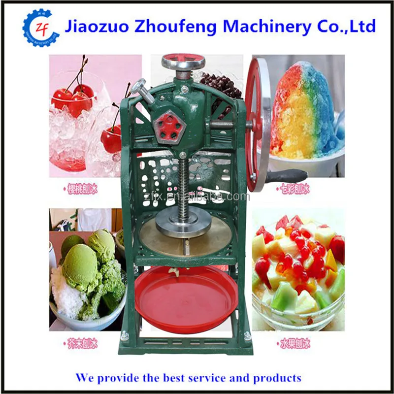 Commercial manual ice crusher and shaver machine snow cone maker