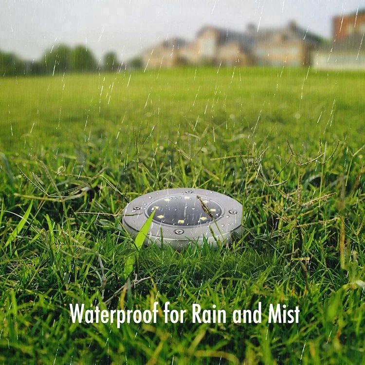 
Waterproof 4/8 LED disk light solar ground light solar garden light for Landscape Home Yard Driveway Lawn pathway 
