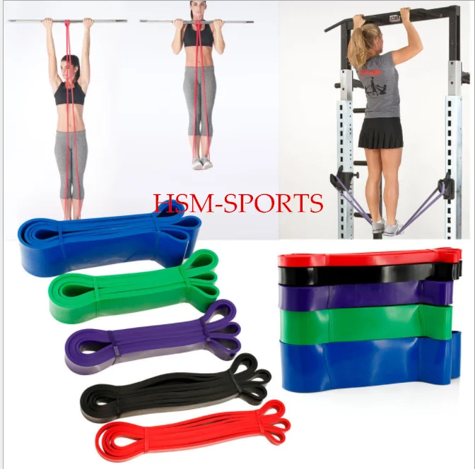 Wholesale latex 5 levels rubber loop resistance band, stretch loop bands, comfortable elastic resistance band