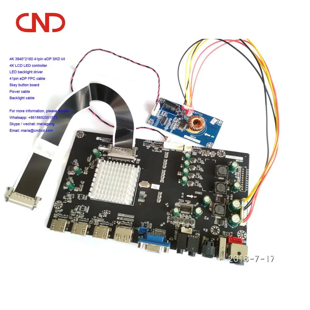 4K ЖК SKD комплект с 27 дюймовой ЖК-панелью M270QAN01 3840*2160 + контроллер панельный кабель eDP светодиодный