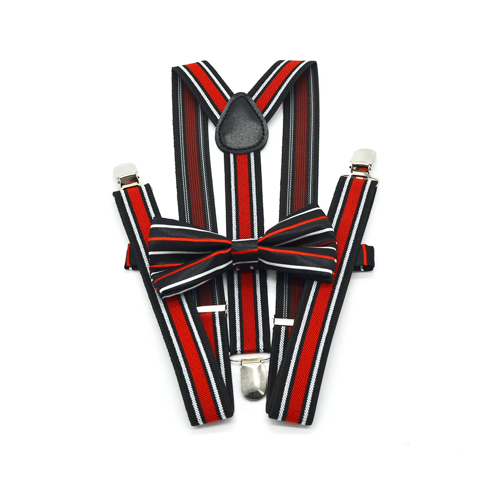 Новый стиль для взрослых 3 подтяжки в полоску набор с 3 металлическими зажимами Свадебный праздник