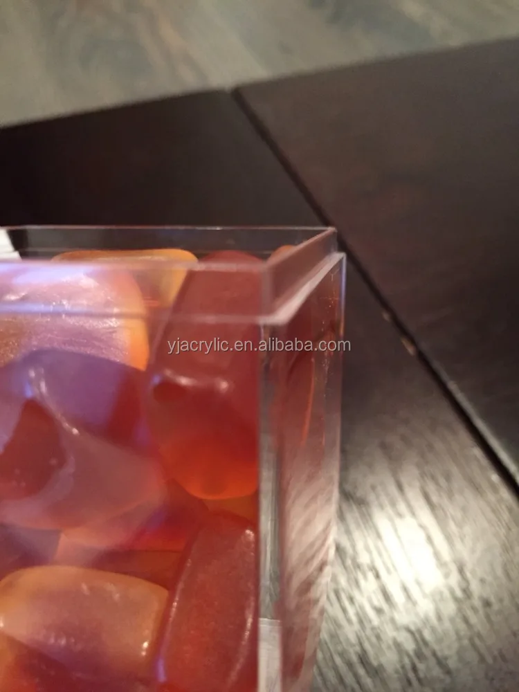 Hot sale cube fashion clear acrylic candy case
