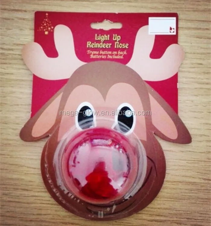 Flashing Light Up Led Plastic Clown Nose Funny Clown Nose Cosplay Red Nose Secret