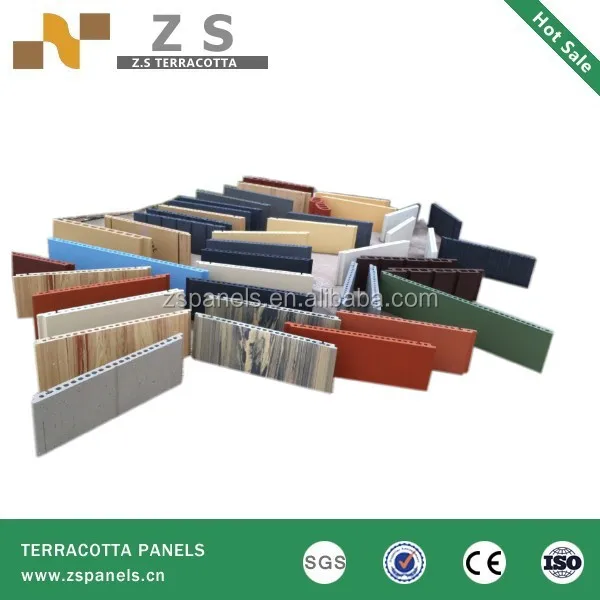 Clay facade terracotta panel, decorative wall terracotta panel, exterior wall terracotta