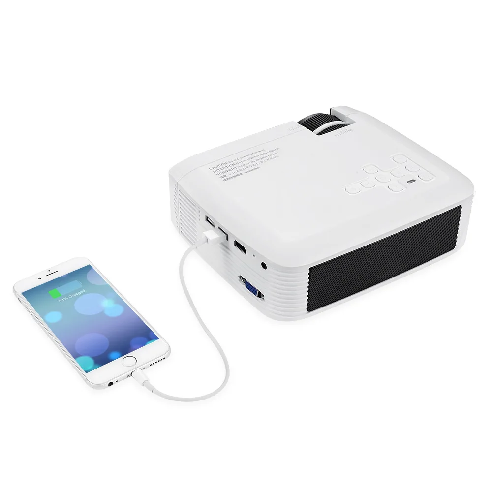 Hot Sales LED Projector E400S Cell phone Projector support mobile phones wireless/wired mirroring