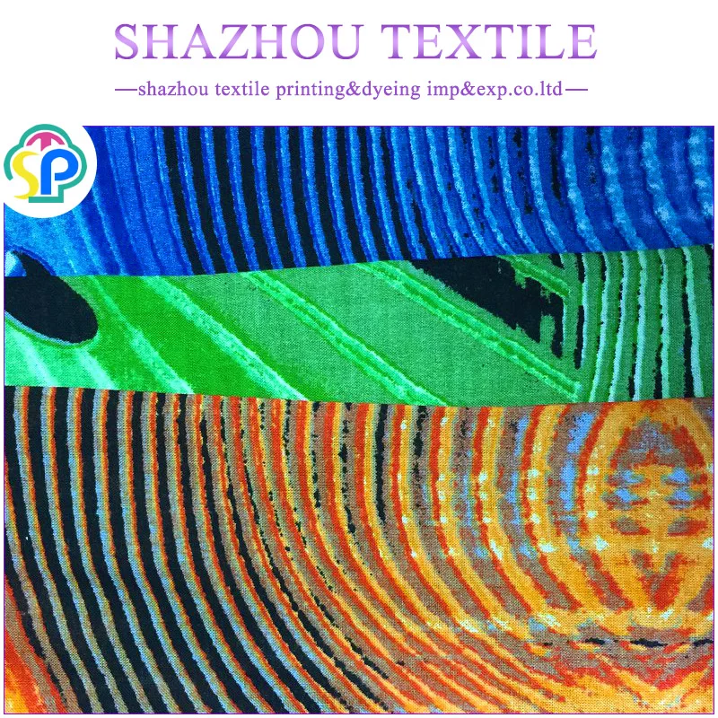 
color-mixed fashion print rayon spun rayon fabric 