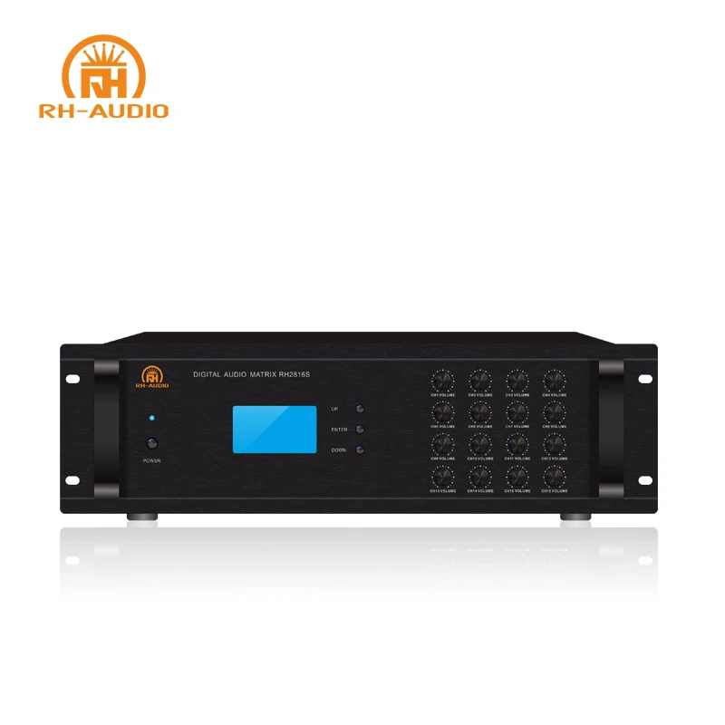RH-AUDIO PA система 16 зоны аудио матрица с ЖК-экраном для всех Zone Group зоны оповещения по громкой связи