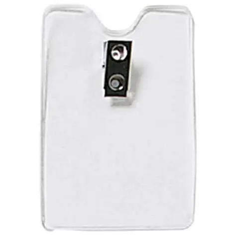 BRADY Horizontal Top Load White Zip-lock Badge Holder 1815-1015